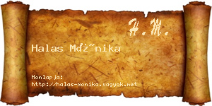 Halas Mónika névjegykártya