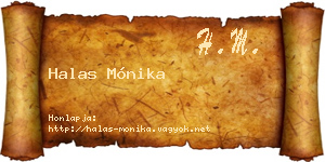 Halas Mónika névjegykártya